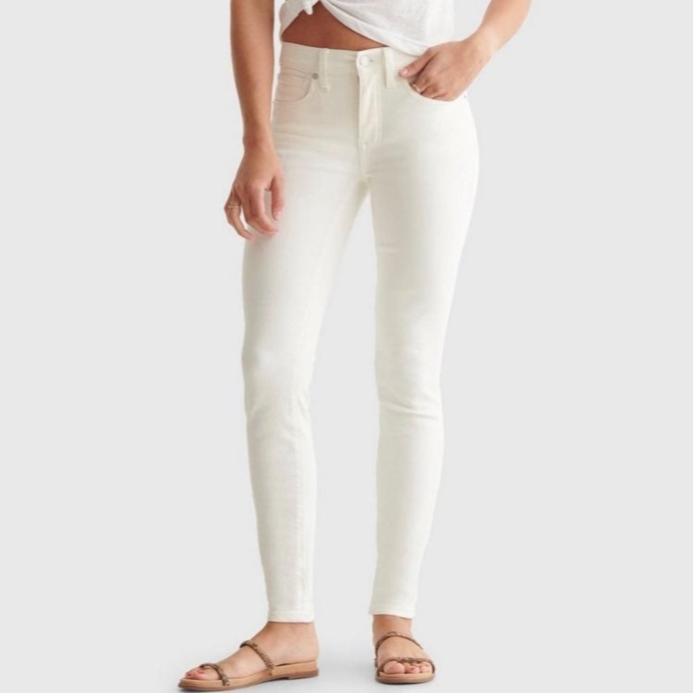 Lucky Brand Mid Rise Skinny White Jeans